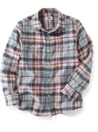 Old Navy Plaid Button Front Shirt - Cream Of Wheat