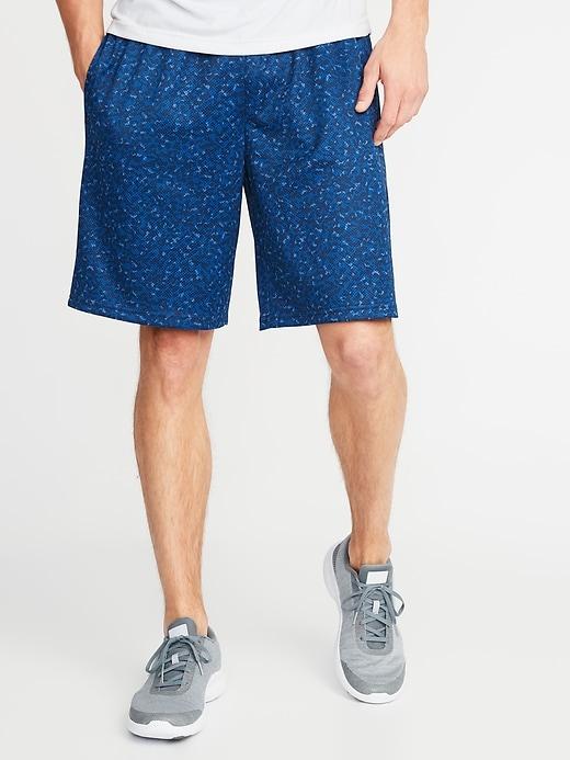 Go-dry Printed Mesh Shorts For Men - 10-inch Inseam