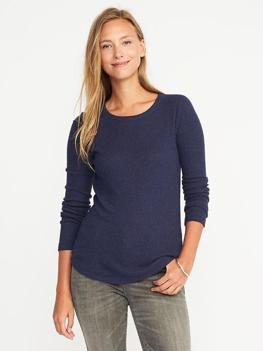 Old Navy Plush Rib Knit Sweater For Women - In The Navy