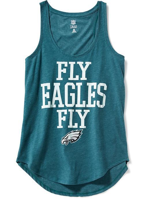 Old Navy Relaxed Nfl Scoop Neck Graphic Tank For Women - Eagles