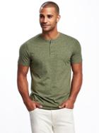 Old Navy Soft Washed Henley For Men - Another Green World
