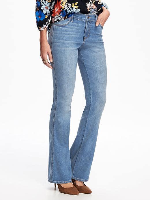Old Navy Mid Rise Micro Flare Jeans For Women - Tioga Pass