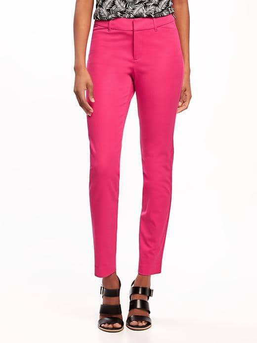 Old Navy Mid Rise Pixie Ankle Pants For Women - Punk Pink