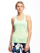 Old Navy Go Dry Graphic Racerback Running Tank For Women - Magic Mint