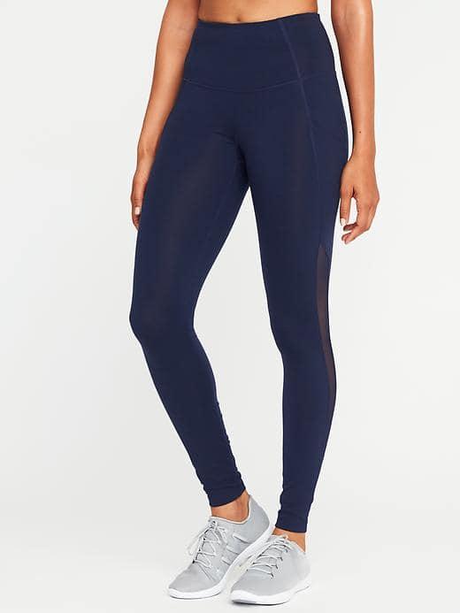 Old Navy High Rise Go Dry Side Pocket Compression Leggings For Women - Night Cruise