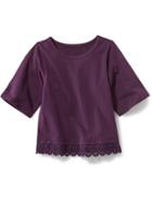 Old Navy Lace Trim Jersey Tee Size 12-18 M - Ready For This Jelly