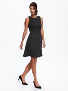 Old Navy High Neck Double Knit Dress For Women - Black