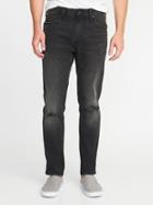 Old Navy Mens Relaxed Slim Built-in Flex Distressed Black Jeans For Men Black Wash Size 34w