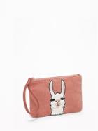Old Navy Womens Llama-graphic Corduroy Wristlet For Women Llama Size One Size