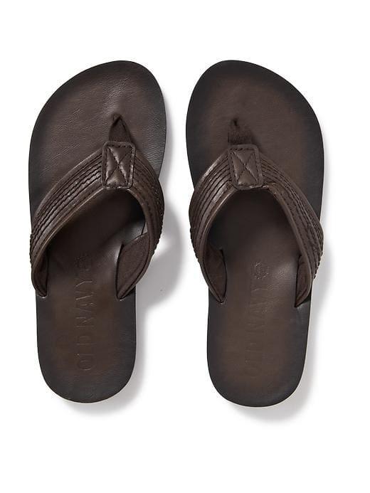 Old Navy Mens Faux-leather Sandals Dark Brown Size 6/7
