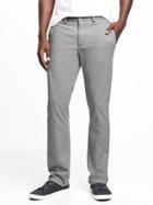 Old Navy Slim Built In Flex Ultimate Khakis For Men - Gray Stone