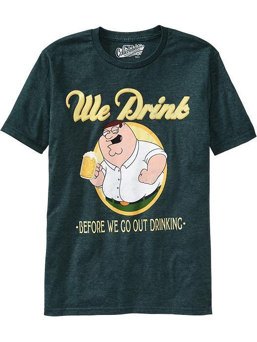 Old Navy Old Navy Mens The Family Guy Tees - Dark Green Heather