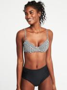 Old Navy Womens Underwire Swim Top For Women Gingham Size L