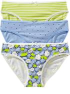 Old Navy Womens Jersey Bikini 3 Packs - Blue Floral Dot