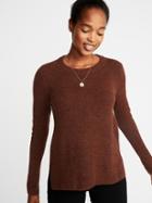 Old Navy Womens Cozy Crew-neck Sweater For Women Rust Multi Size S