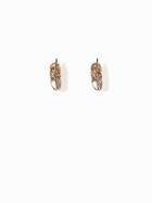 Old Navy Pav Feather Studs For Women - Gold