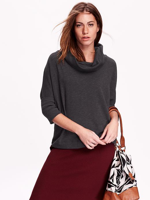 Old Navy Womens Funnel Neck Sweatshirts Size L Tall - Charcoal Heather