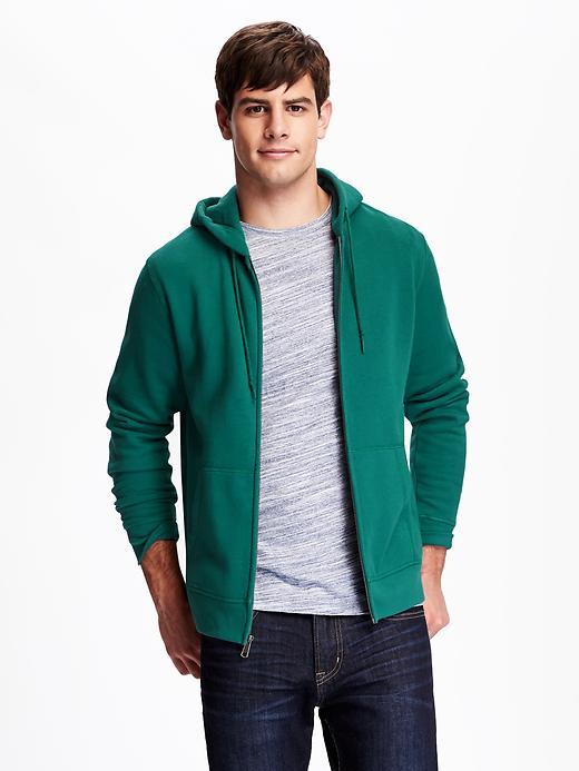 Old Navy Full Zip Fleece Hoodie For Men - Green
