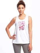 Old Navy Go Dry Twist Back Tank For Women - Bright White