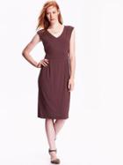 Old Navy Womens Cap Sleeve Sheath Dress Size L Tall - Rich Rec