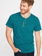 Old Navy Mens Soft-washed Slub-knit Henley For Men Azurite Size L