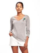 Old Navy Classic V Neck Sweater For Women - Heather Gray