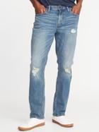 Old Navy Mens Straight Built-in Flex Distressed Jeans For Men Medium Authentic Size 33w