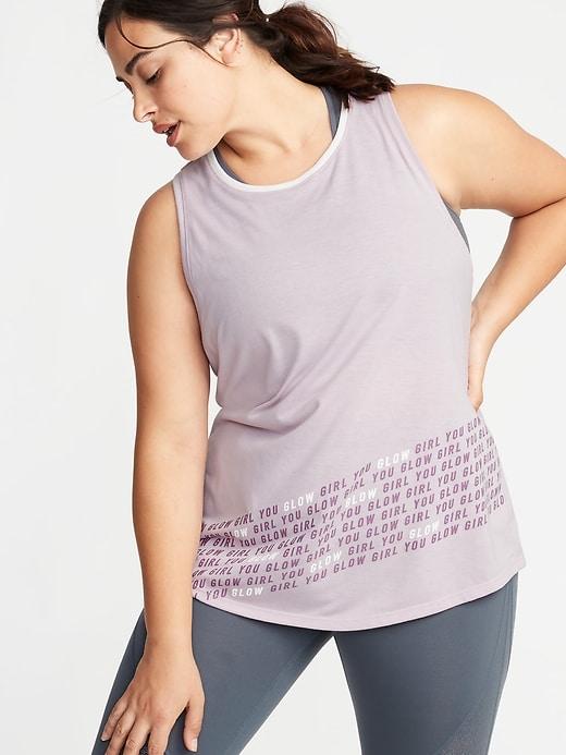 Relaxed Plus-size Graphic Muscle Tank