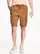 Old Navy Elasticized Waist Cargo Jogger Shorts For Men - Bandolier Brown