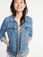 Old Navy Womens Embroidered Denim Jacket For Women Light Wash Size Xxl