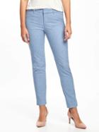 Old Navy Mid Rise Linen Blend Pixie Pants For Women - View Blue