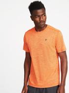 Old Navy Mens Go-dry Digi-print Performance Tee For Men Candied Orange Neon Size M