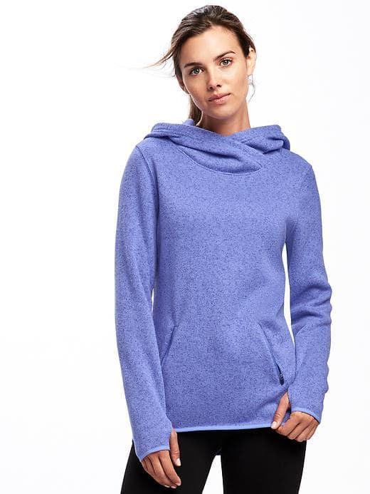 Old Navy Go Warm Performance Fleece Hoodie Pullover For Women - Delphinium