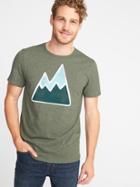 Old Navy Mens Graphic Crew-neck Tee For Men Matcha Green Size L