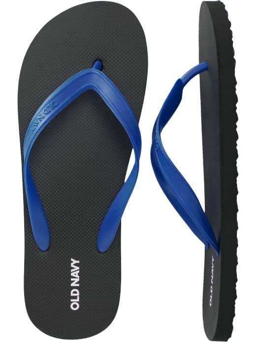Old Navy Classic Flip Flops For Men - Blue Black Black
