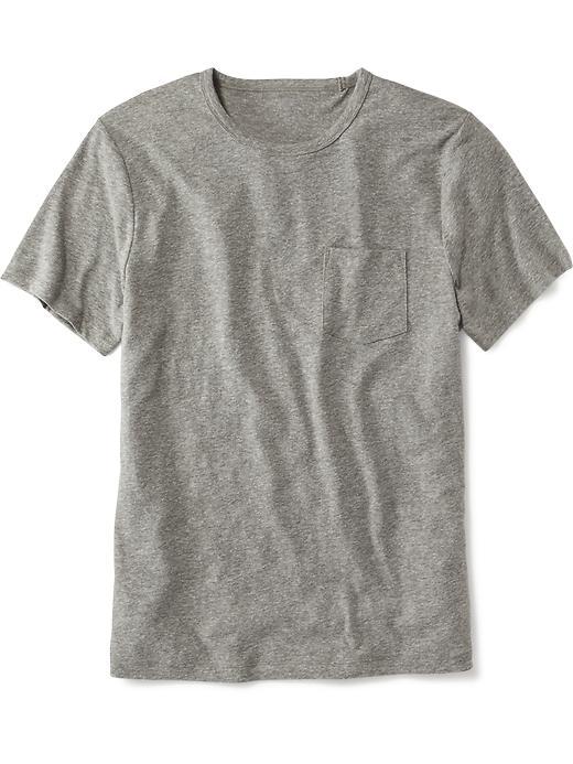 Old Navy Linen Blend Crew Neck Tee For Men - Mourning Dove