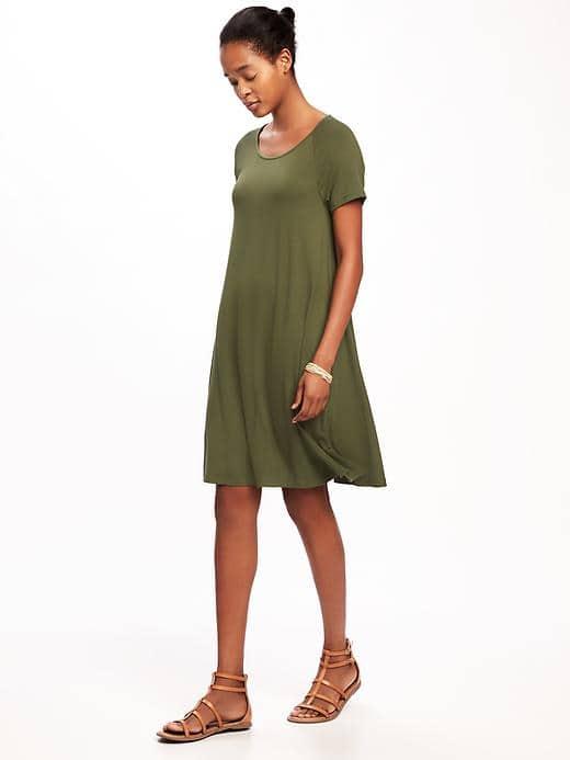 Old Navy Jersey Swing Dress For Women - Green Days