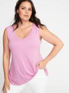 Old Navy Womens Plus-size V-neck Swing Tank Raspberry Blush Size 3x