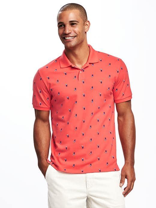 Old Navy Built In Flex Pro Polo For Men - Toucans