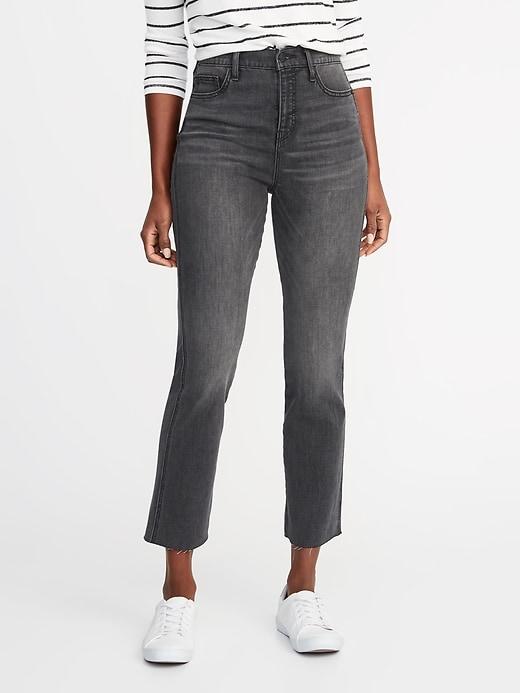 Old Navy Womens High-rise Secret-slim Pockets Raw-edged Flare Ankle Jeans For Women Hayes Size 20