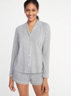 Relaxed Button-front Sleep Shirt For Women