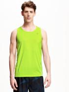 Old Navy Go Dry Cool Micro Texture Performance Tank For Men - Glow Worm Polyester