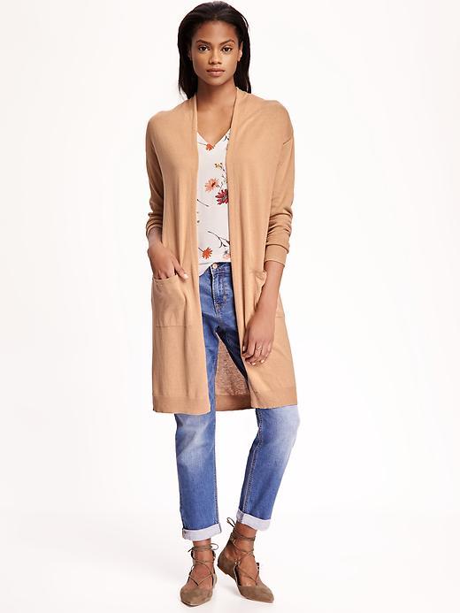 Old Navy Long Open Front Cardigan - Caramel