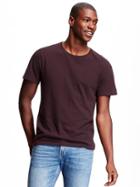 Old Navy Soft Washed Crew Neck Tee For Men - Dark Red