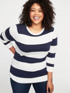 Classic Crew-neck Plus-size Sweater