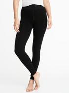 Old Navy Womens Plush-lined Leggings For Women Black Size M