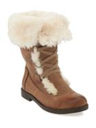 Old Navy Furry Lace Front Boot - Brown