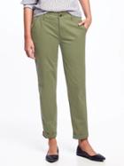 Old Navy Boyfriend Straight Khakis For Women - I Think Olive