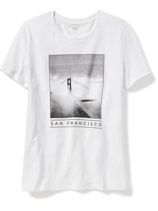Old Navy San Francisco Graphic Tee For Women - Bright White