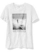 Old Navy San Francisco Graphic Tee For Women - Bright White